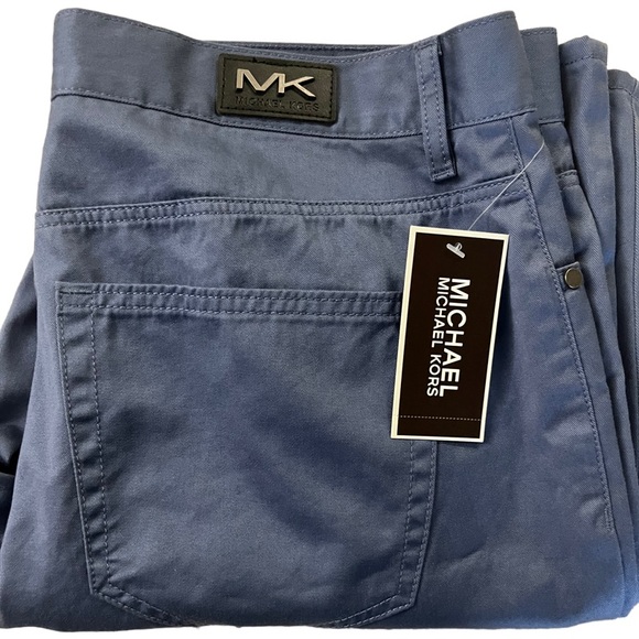 Men's Michael Kors Spring Chambray Lightweight Cotton Pants NWT Size 34 X 32 - Picture 3 of 7